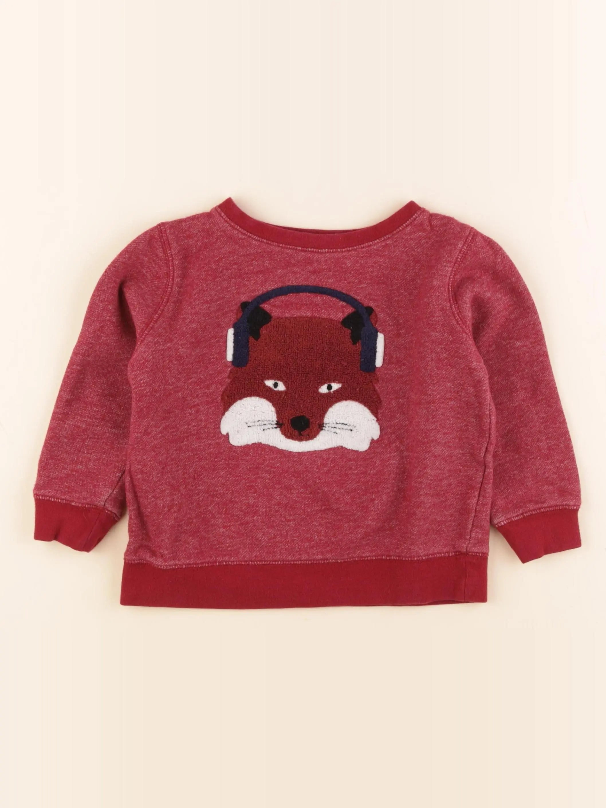 Monoprix - sweat rouge - 4 ans
