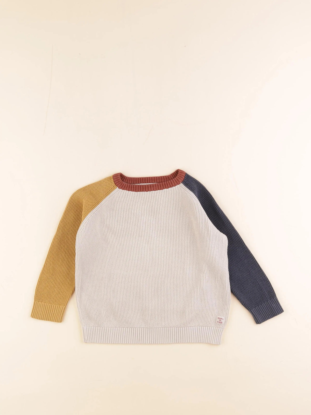 Vertbaudet - sweat beige, multicolore - 4 ans