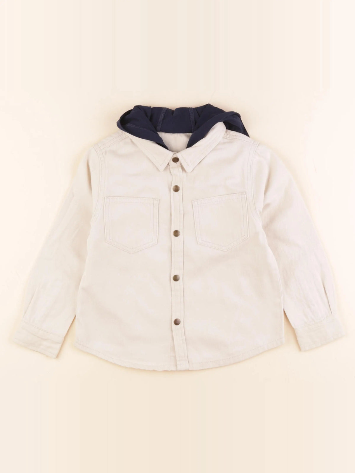 Little Cigogne - chemise beige - 6 ans