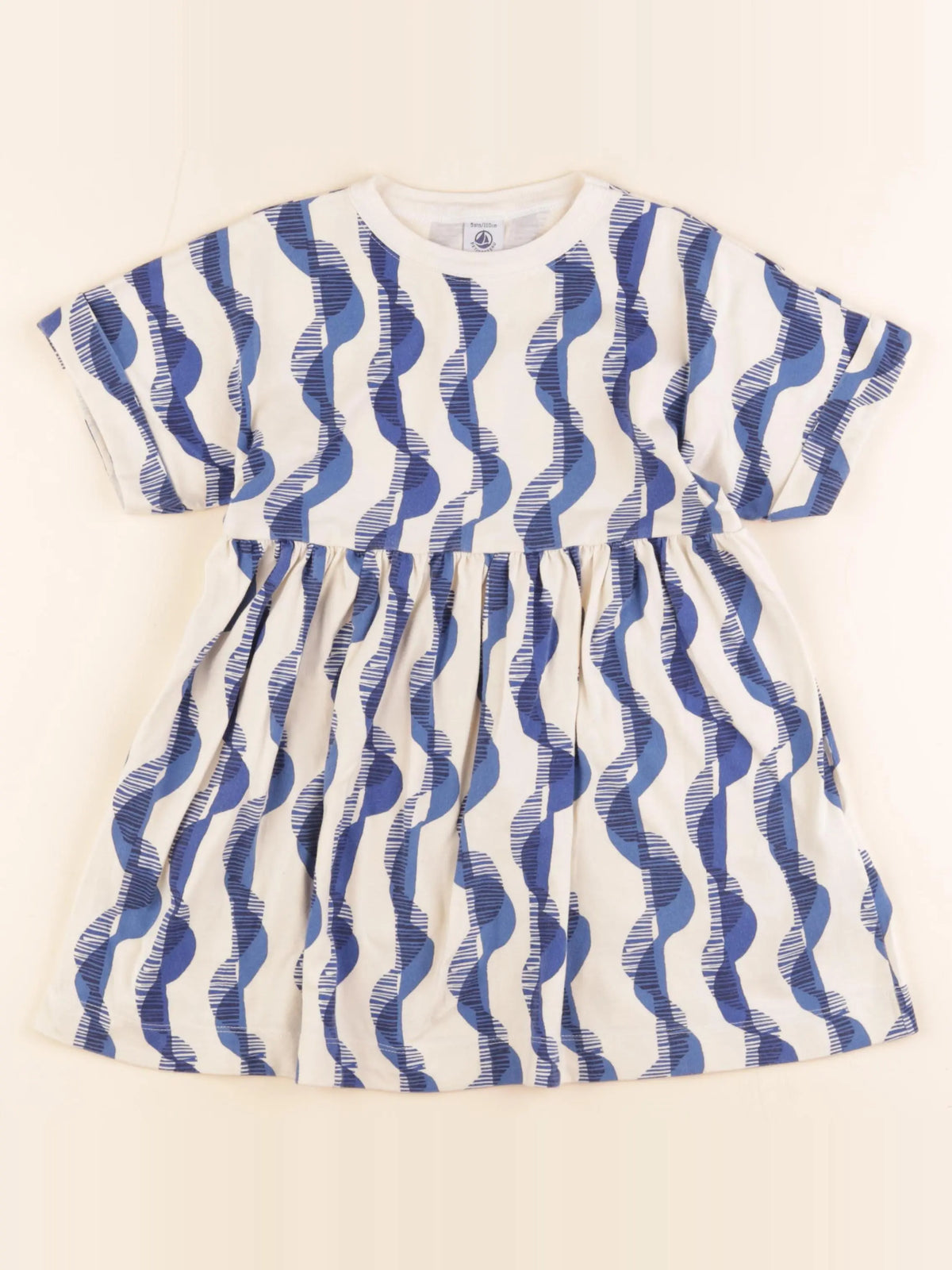 Petit Bateau - robe bleu - 5 ans
