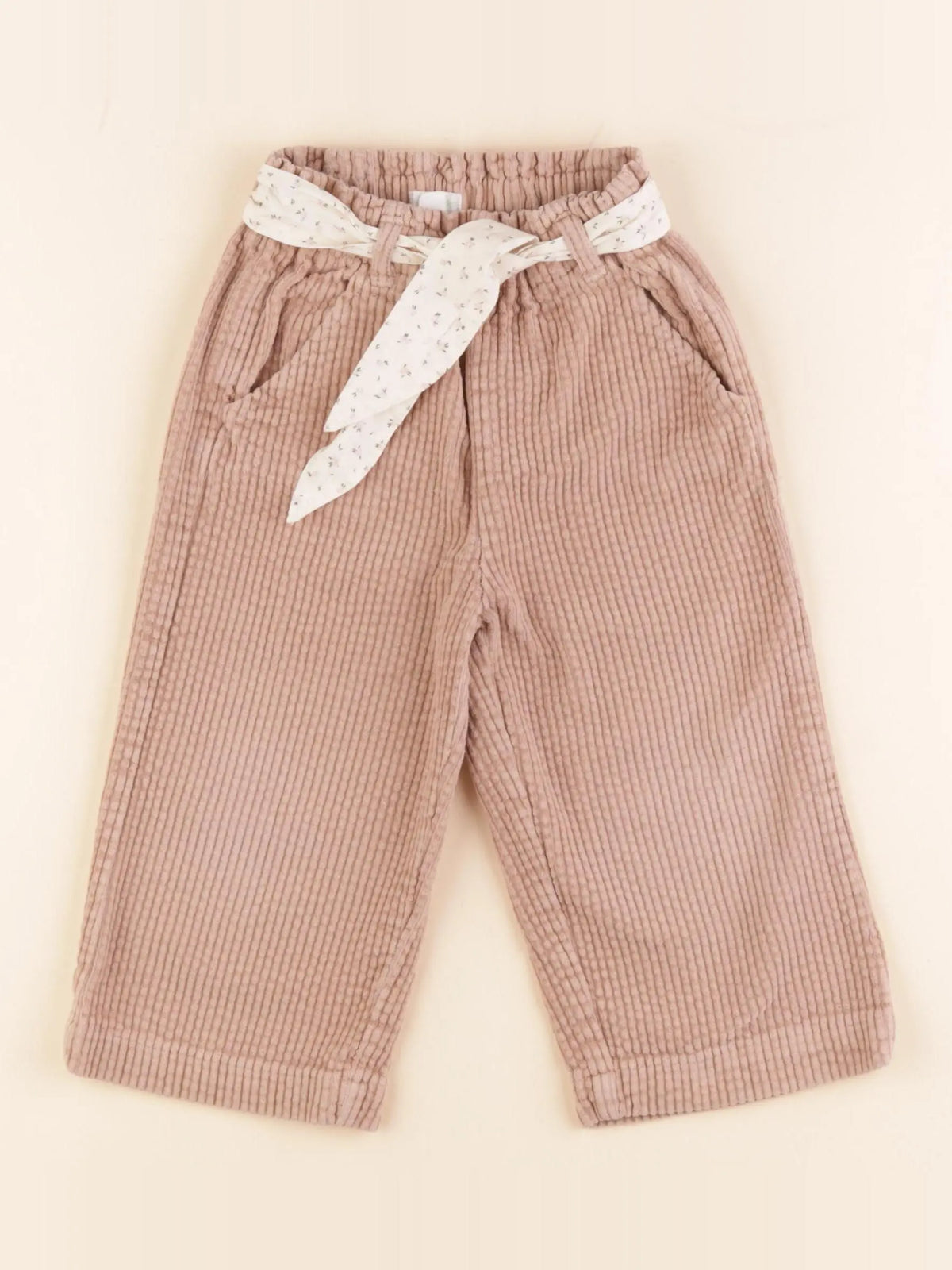 Vertbaudet - pantalon beige - 24 mois