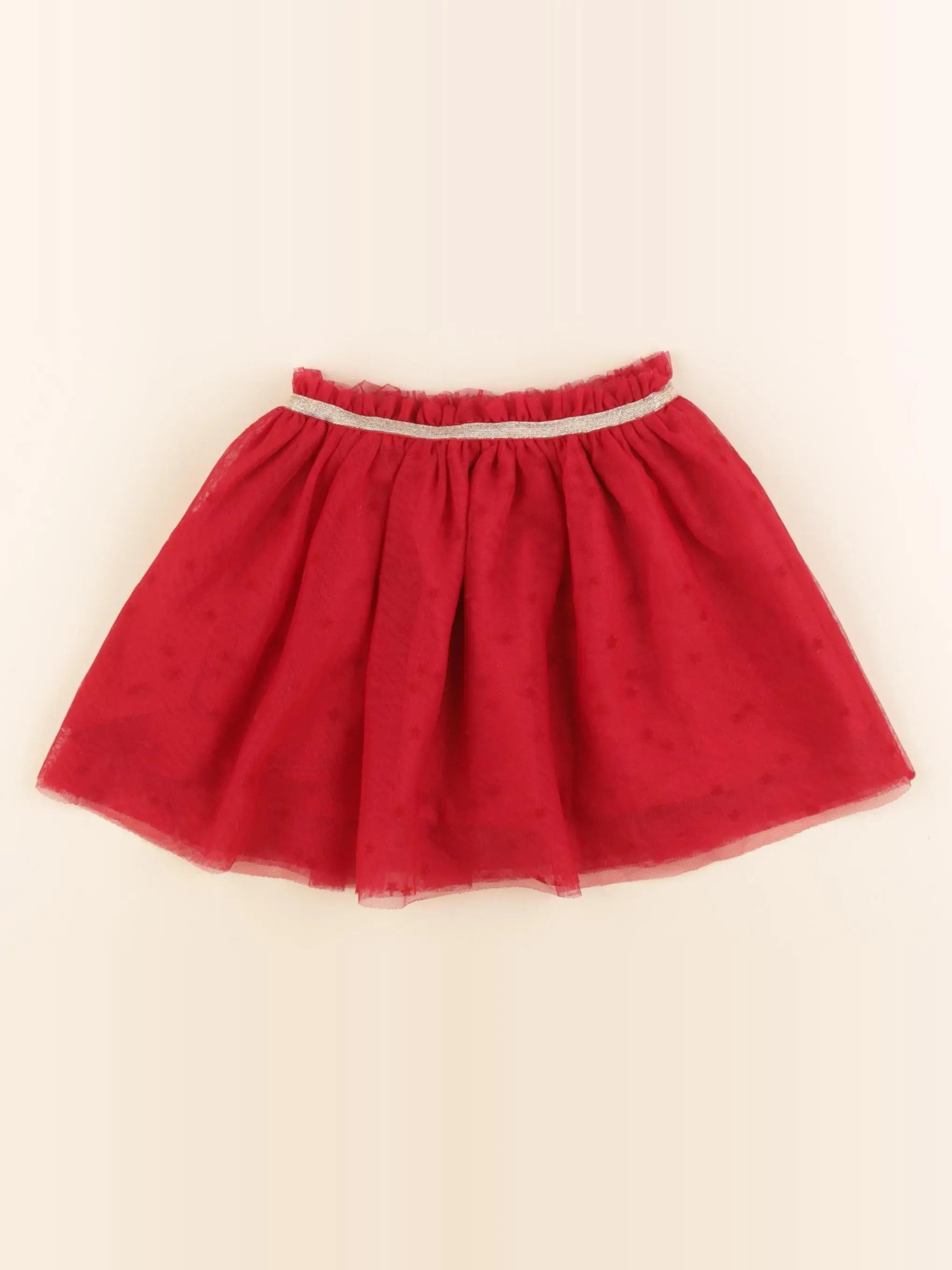 Vertbaudet - jupe rouge - 3 ans