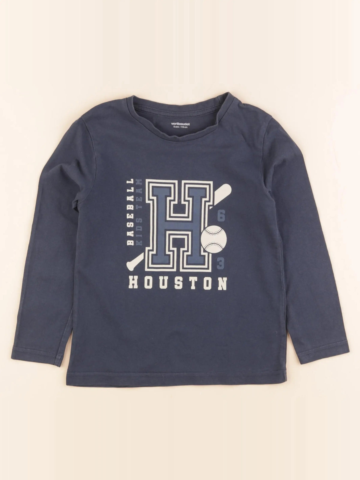 Vertbaudet - tee-shirt bleu - 6 ans