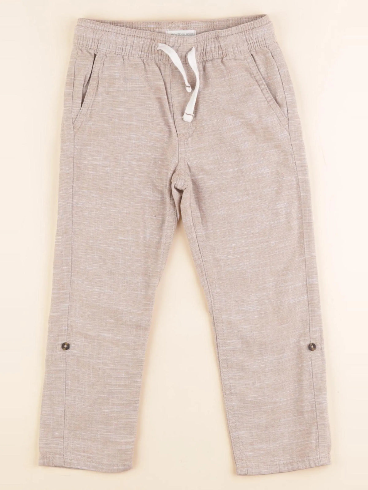 Vertbaudet - pantalon beige - 4 ans