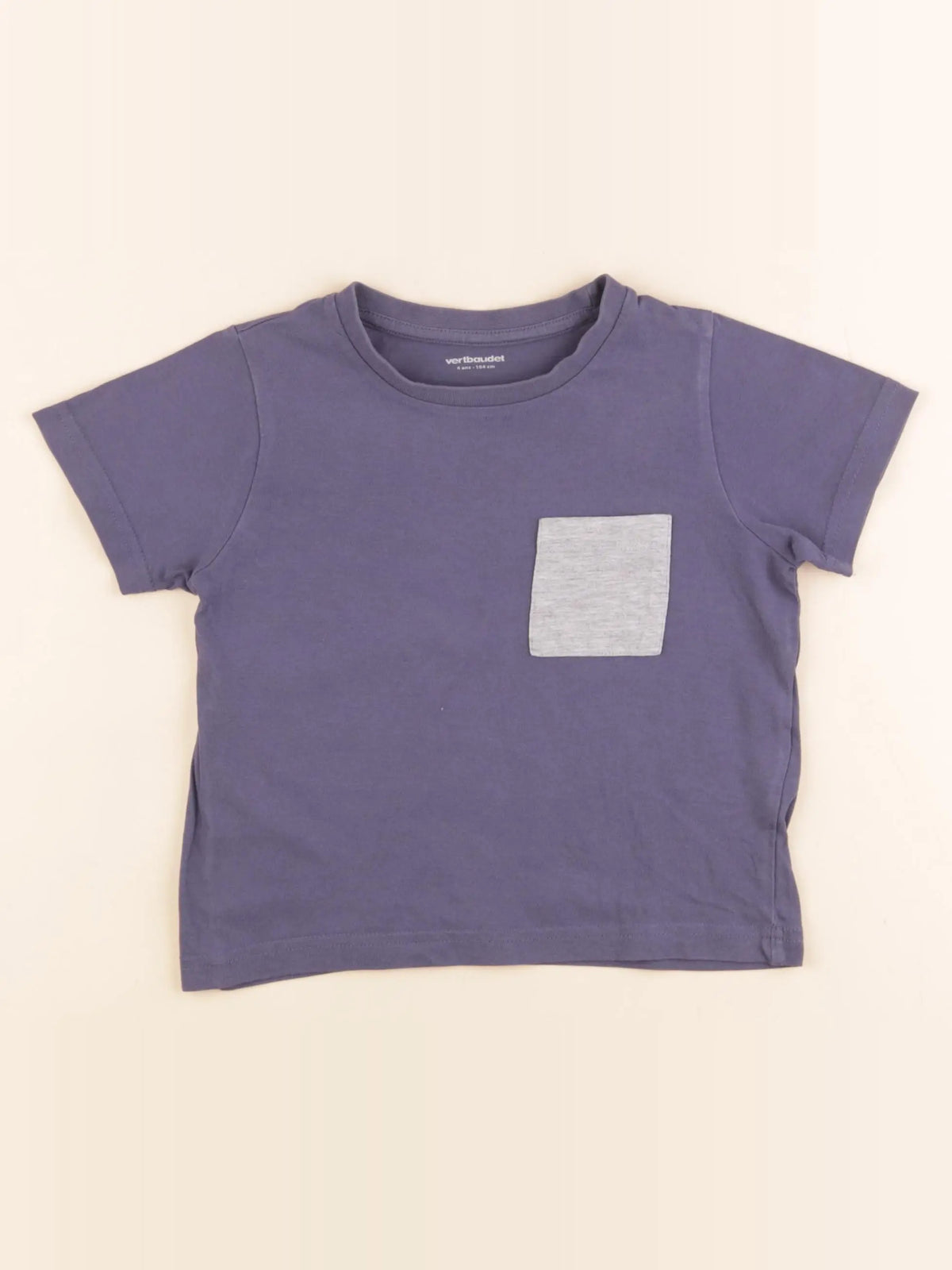 Vertbaudet - tee-shirt bleu - 4 ans