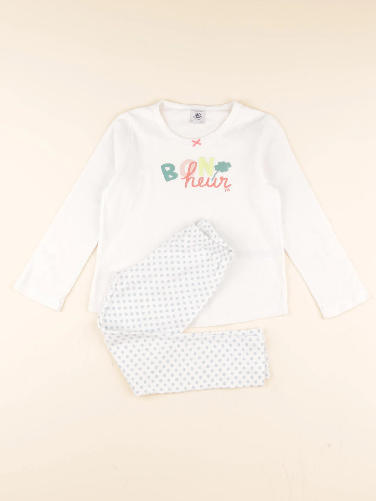 Pyjama coton bleu, blanc
