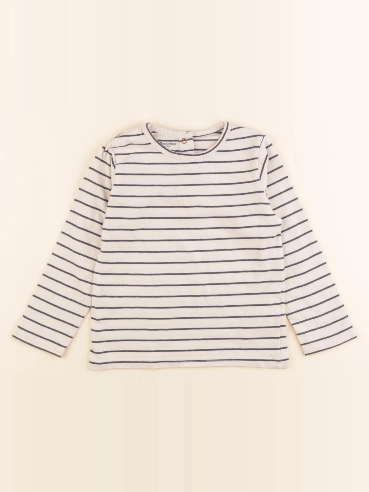 Vertbaudet - tee-shirt blanc, bleu - 2 ans