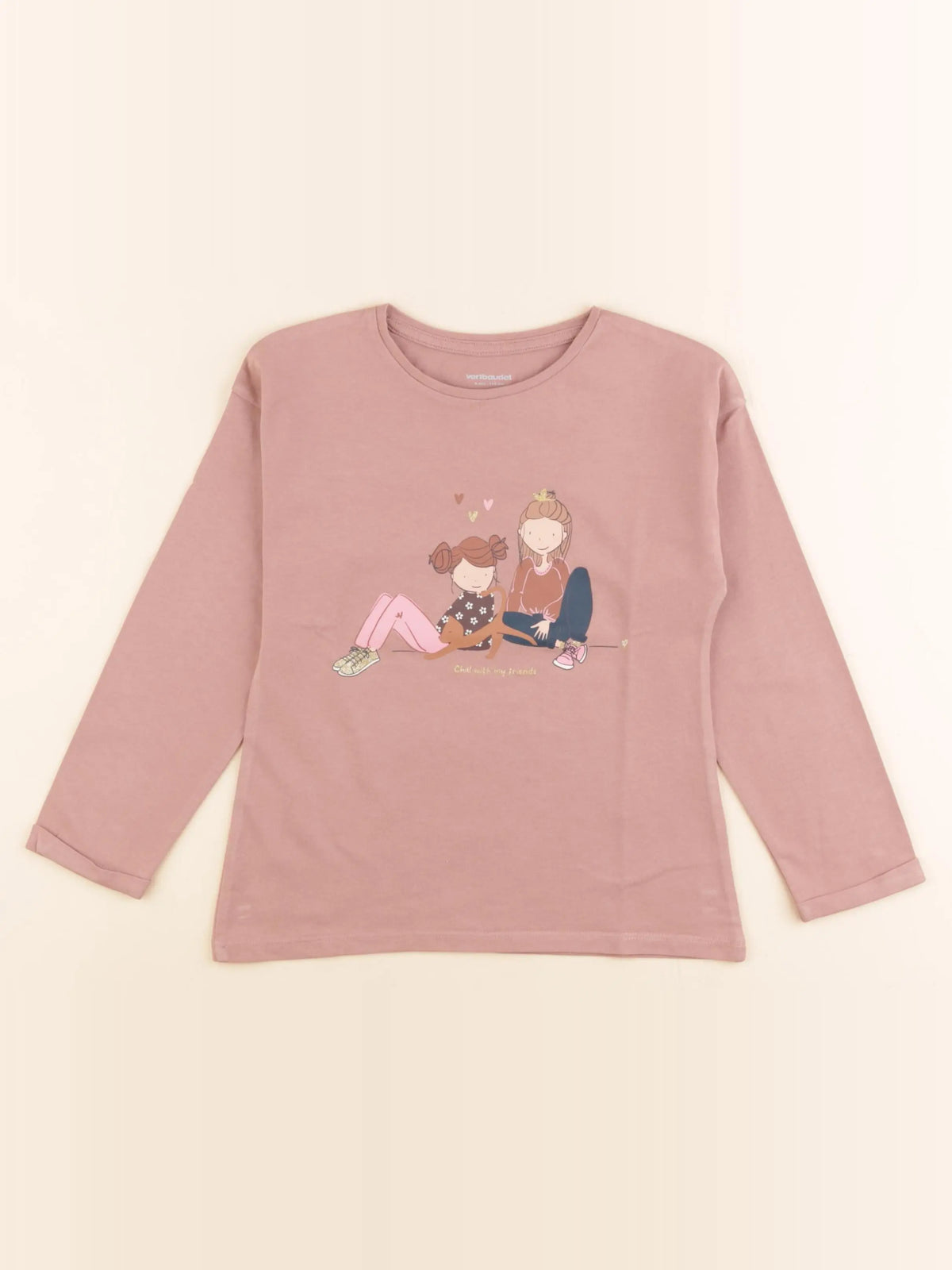 Vertbaudet - tee-shirt rose - 6 ans