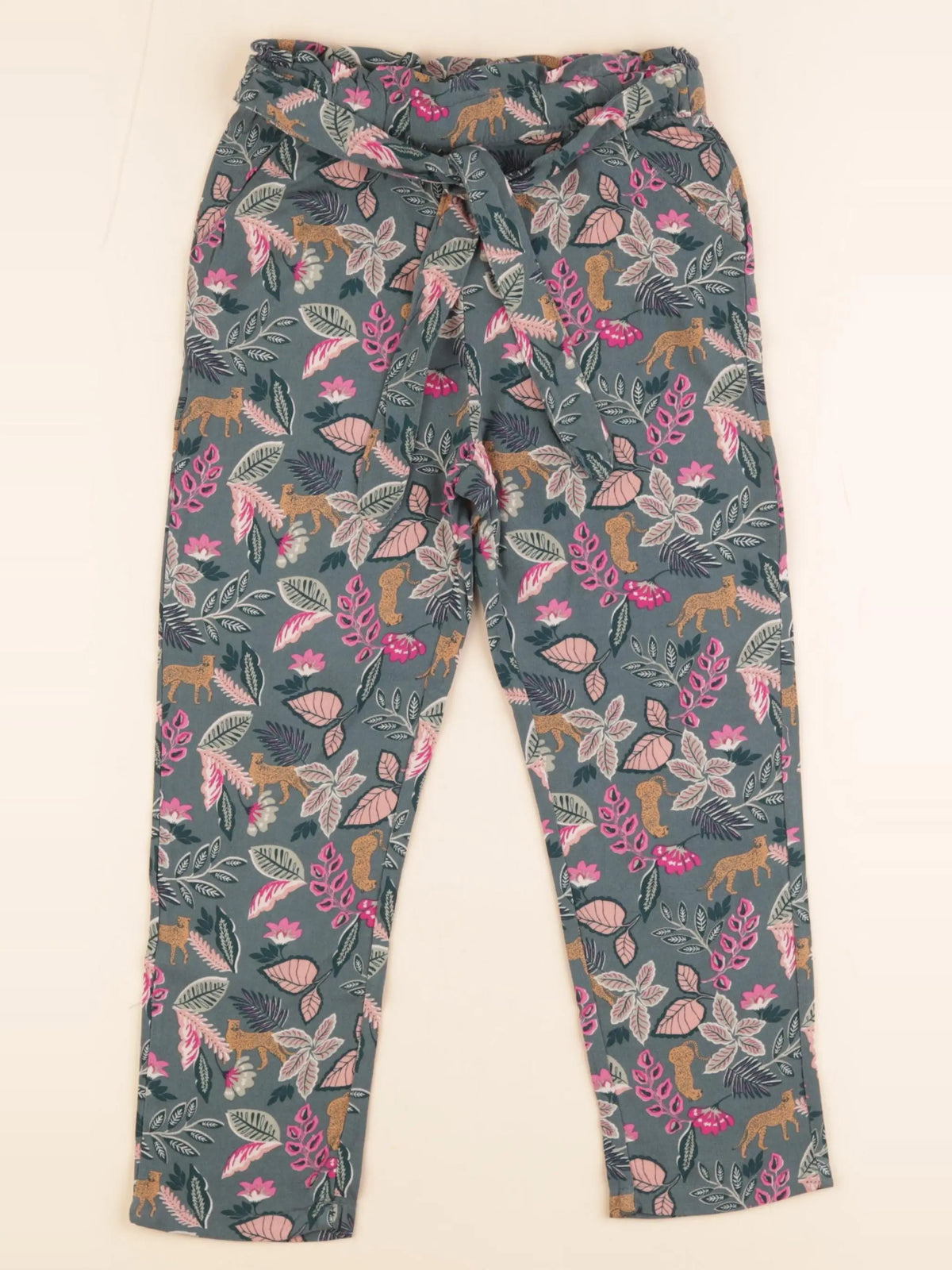 Vertbaudet - pantalon vert - 7 ans