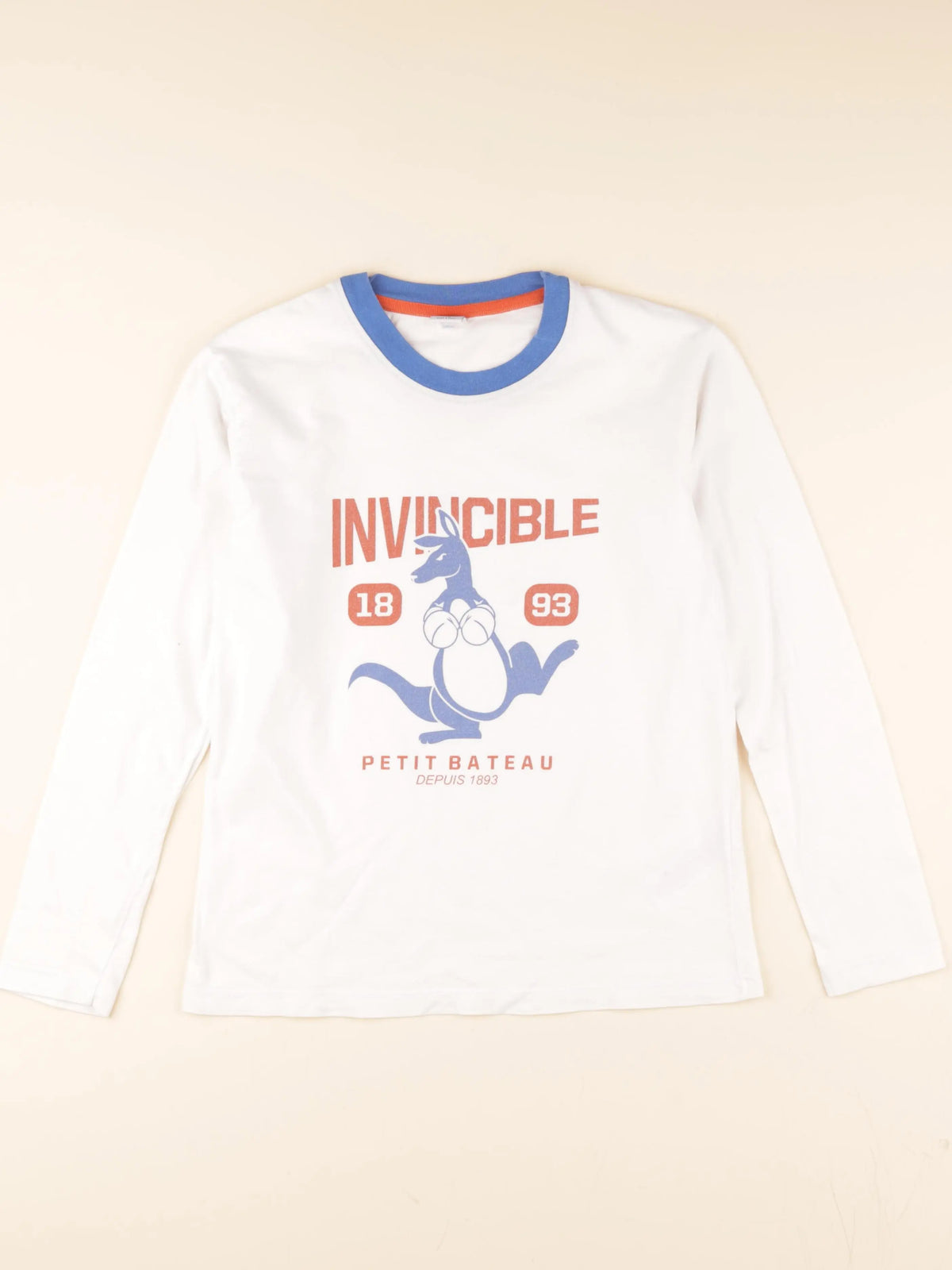Tee-shirt blanc, bleu