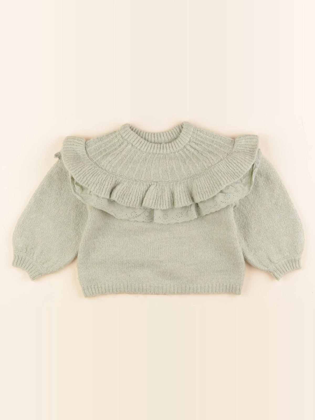 Zara - pull vert - 6/9 mois