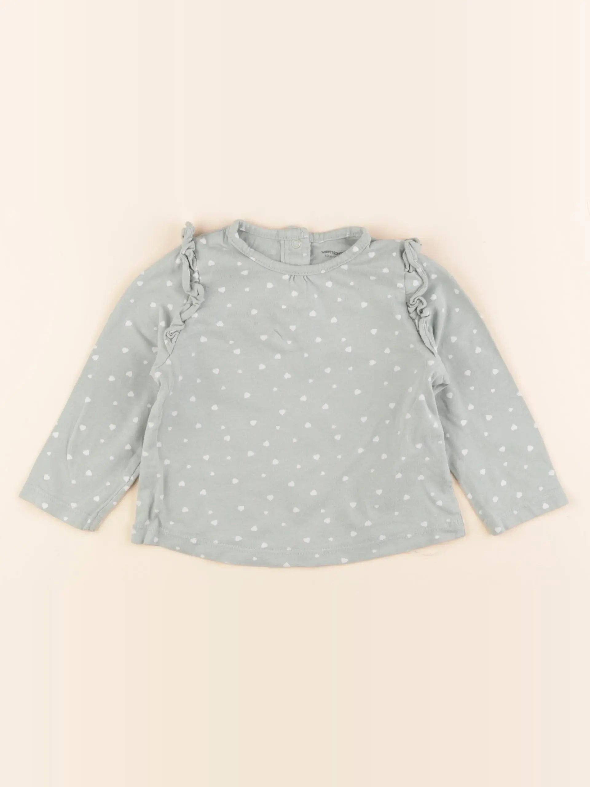 Vertbaudet - tee-shirt vert - 12 mois