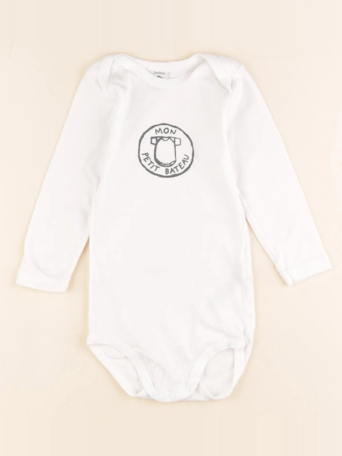 Petit Bateau - body blanc - 12 mois