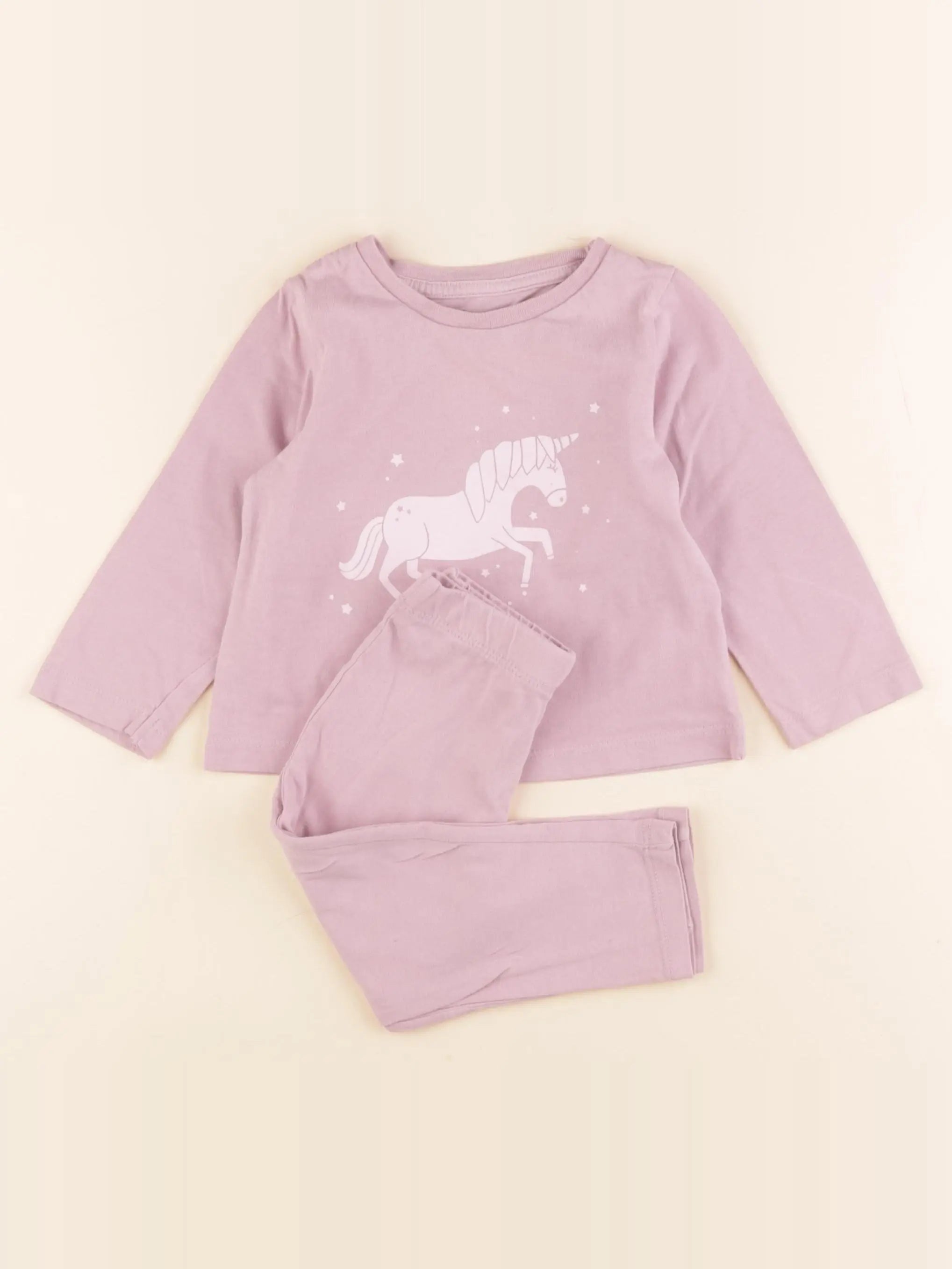 Vertbaudet - pyjama coton rose - 2 ans