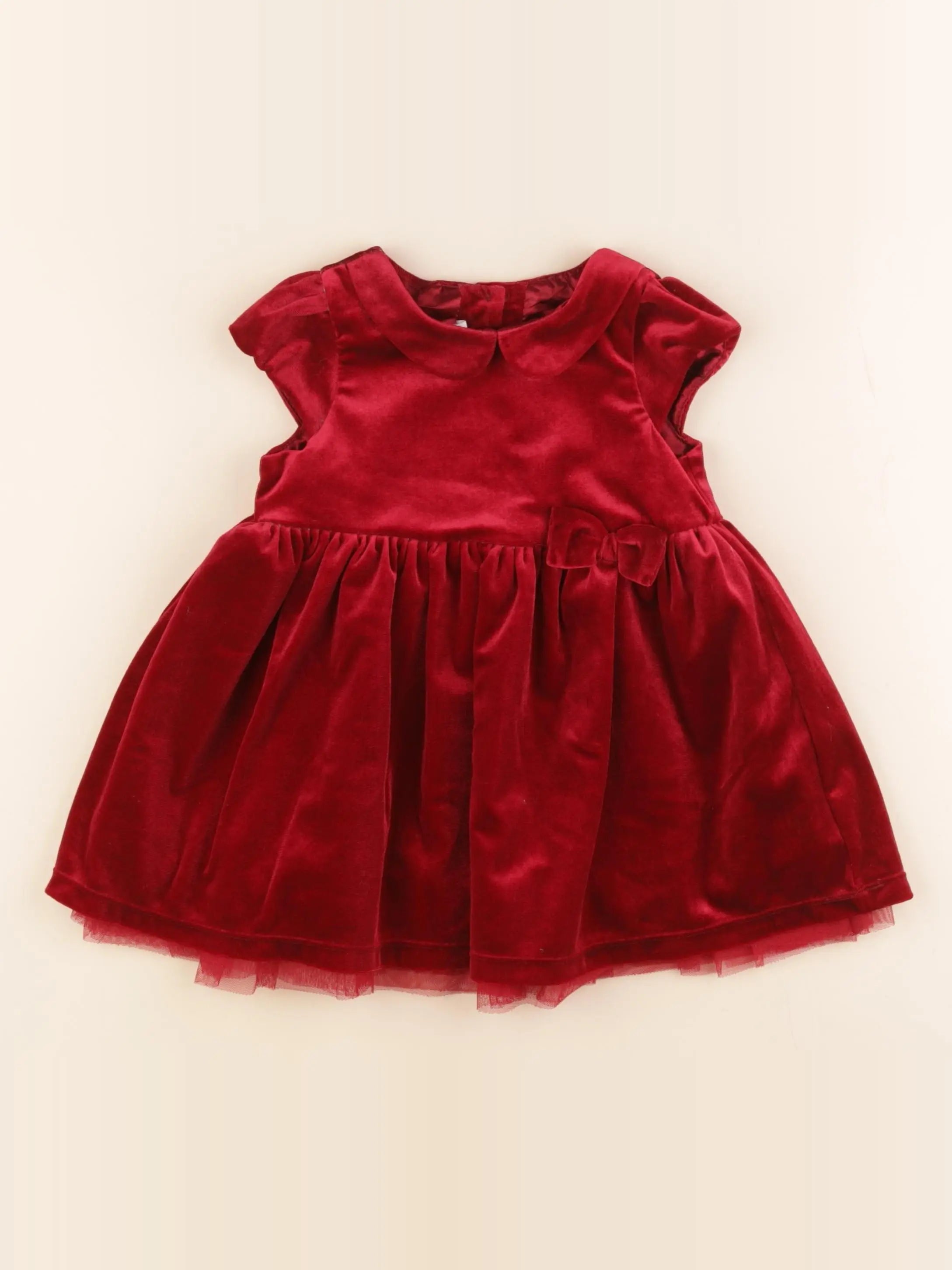 H&M - robe rouge - 9/12 mois