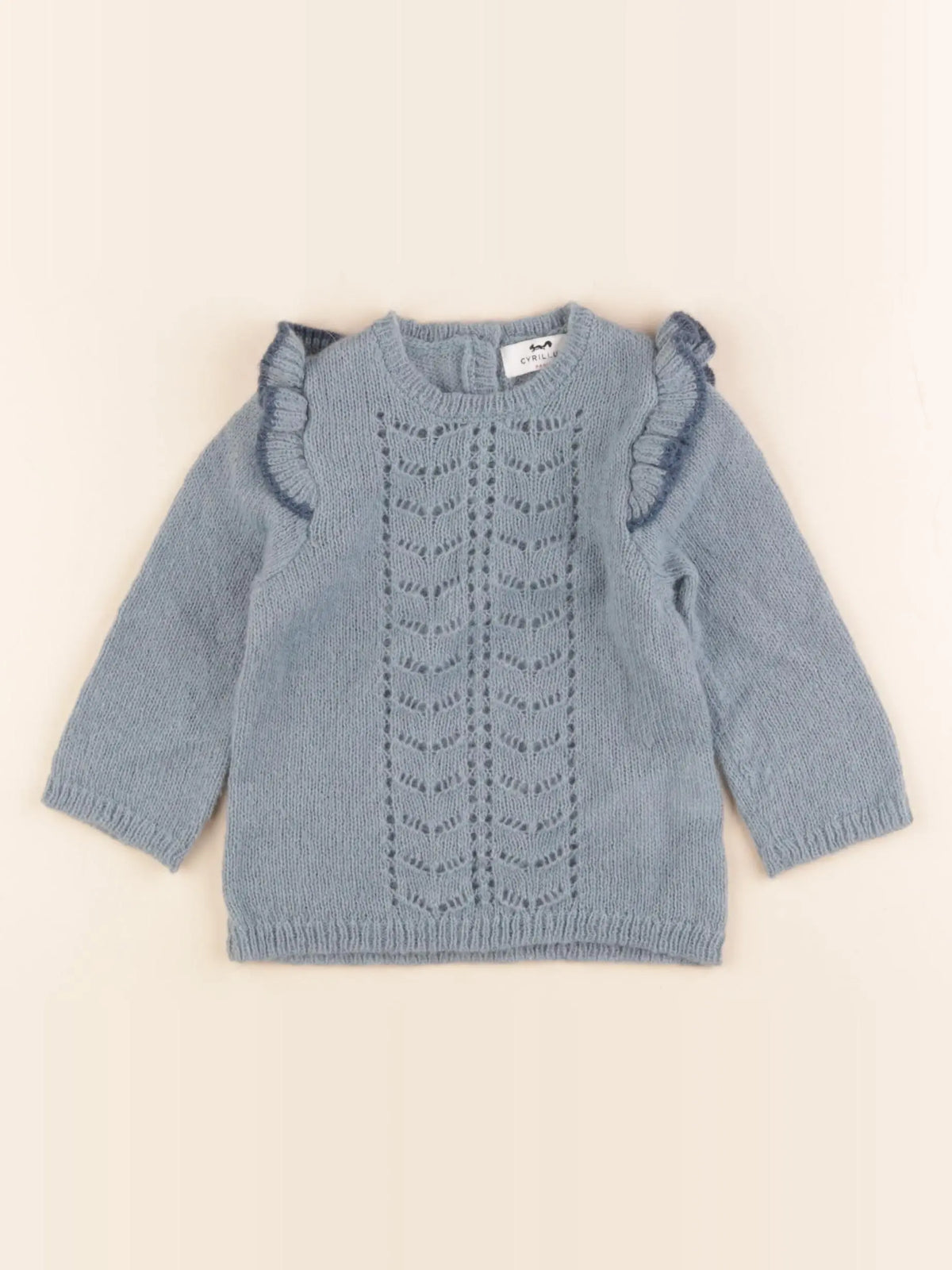Cyrillus - pull bleu - 9 mois