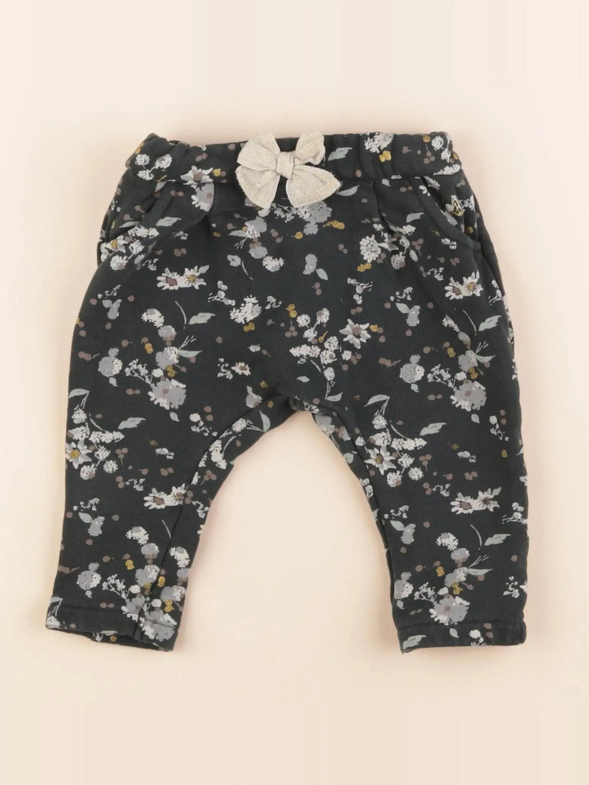 Petit Bateau - pantalon vert - 12 mois