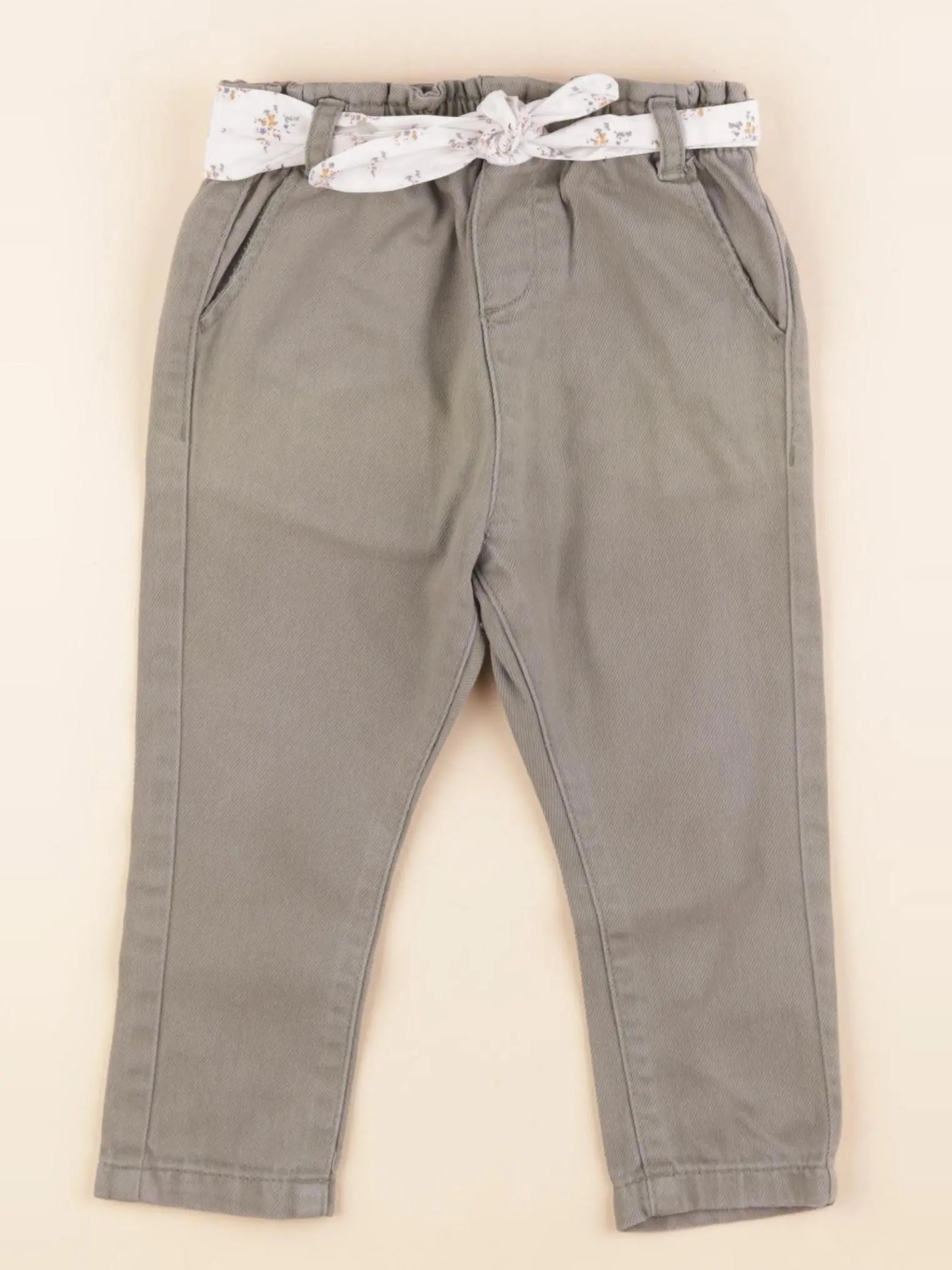 Vertbaudet - pantalon vert - 18 mois