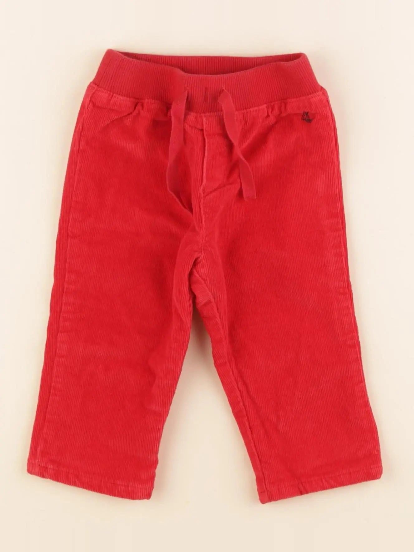 Petit Bateau - pantalon rouge - 6 mois