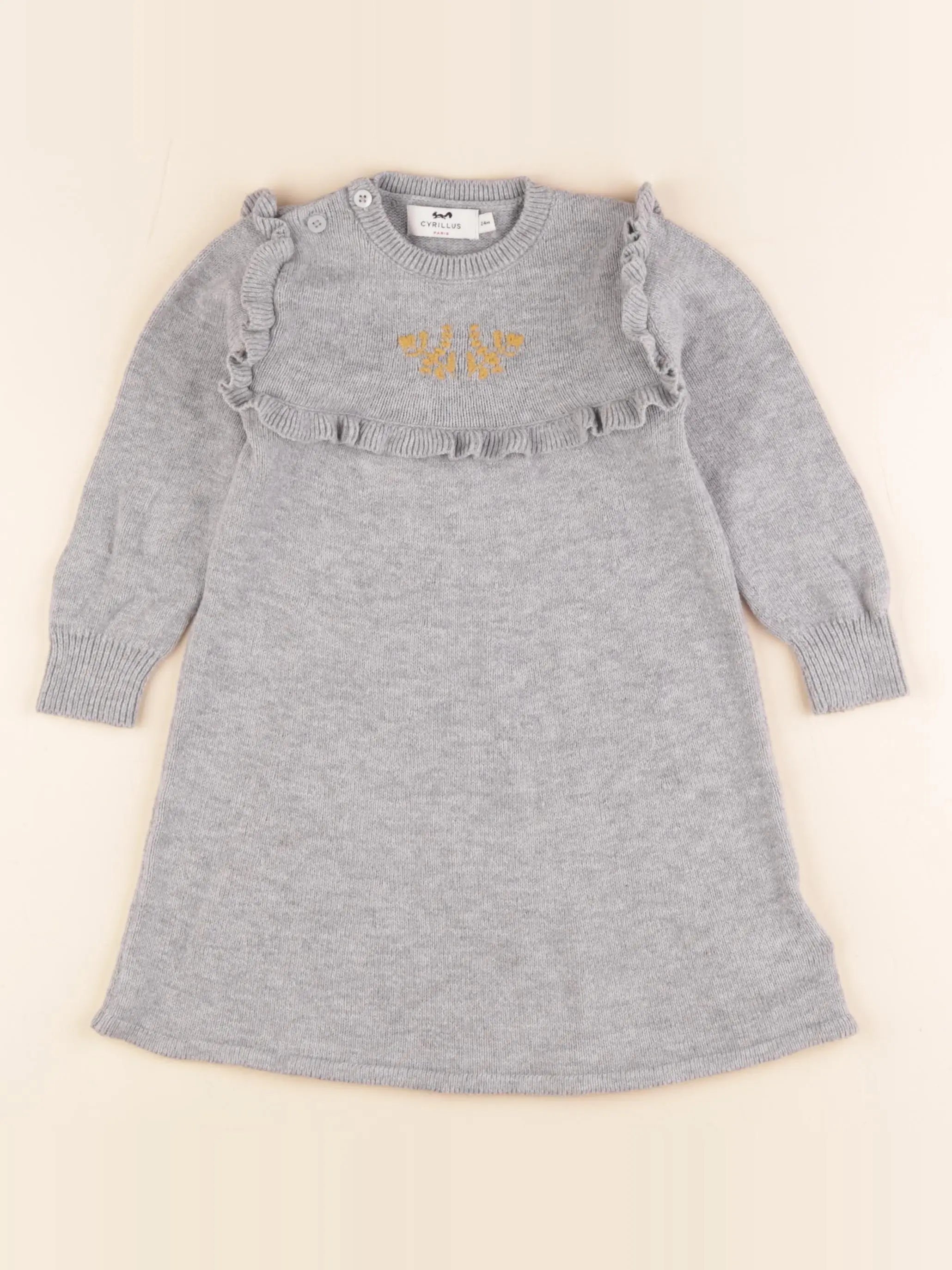 Cyrillus - robe gris - 24 mois