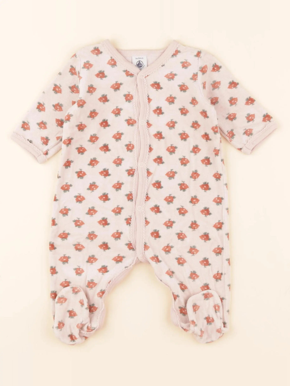 Pyjama velours rose, orange