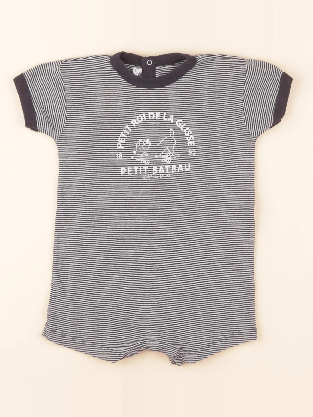Pyjama coton bleu, blanc