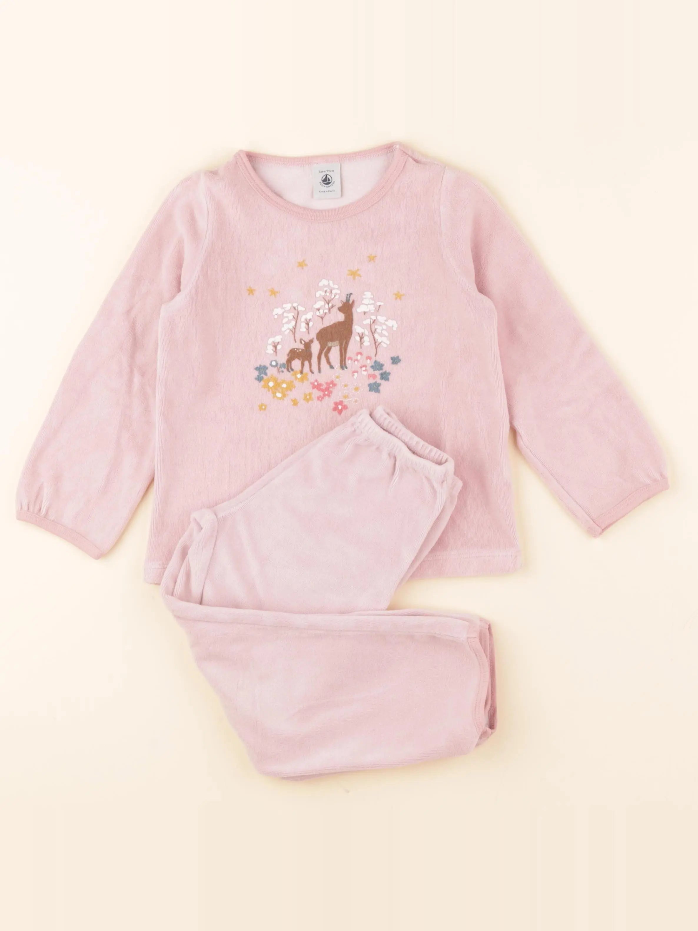 Pyjama velours rose