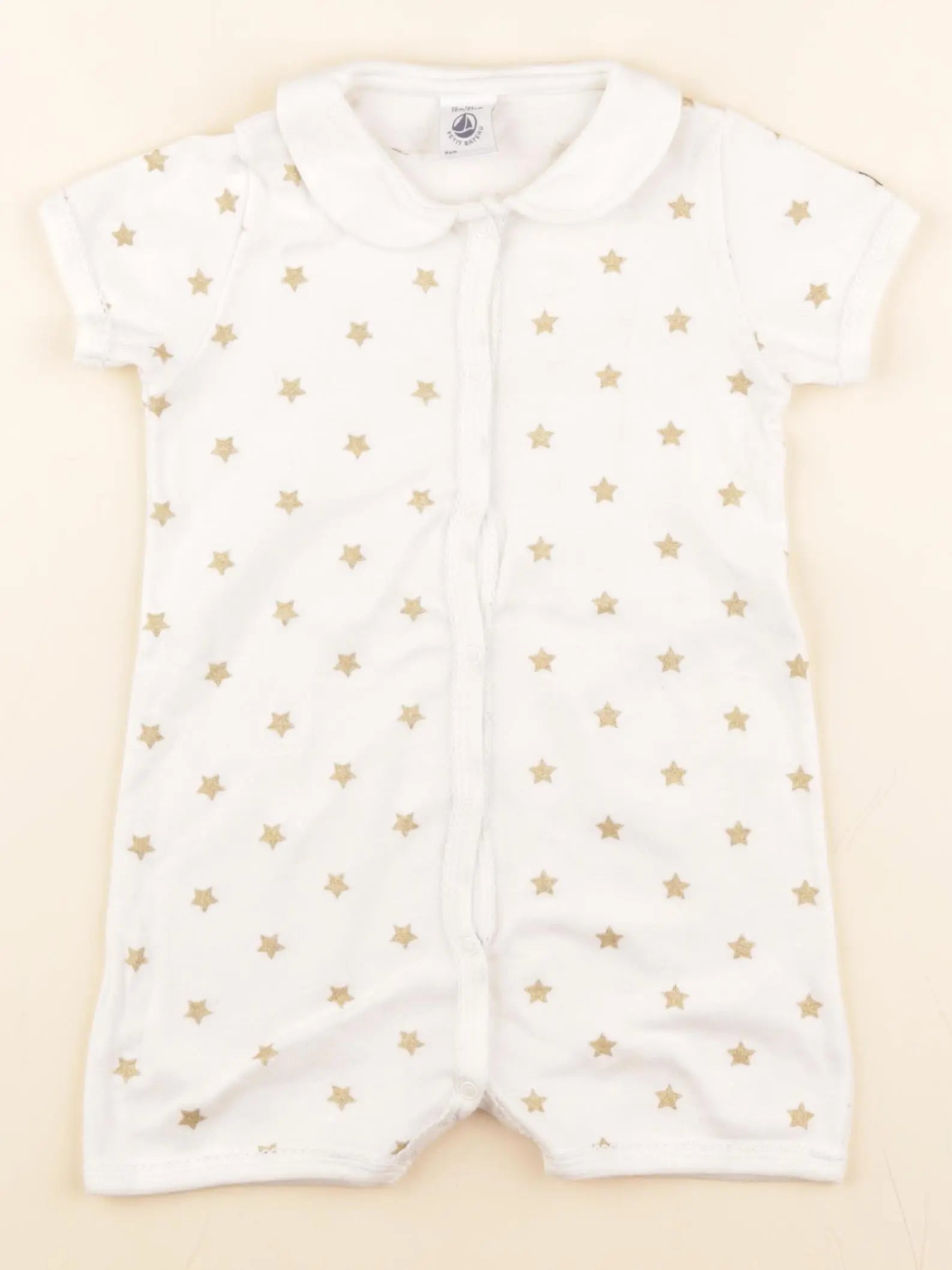 Pyjama coton beige, or