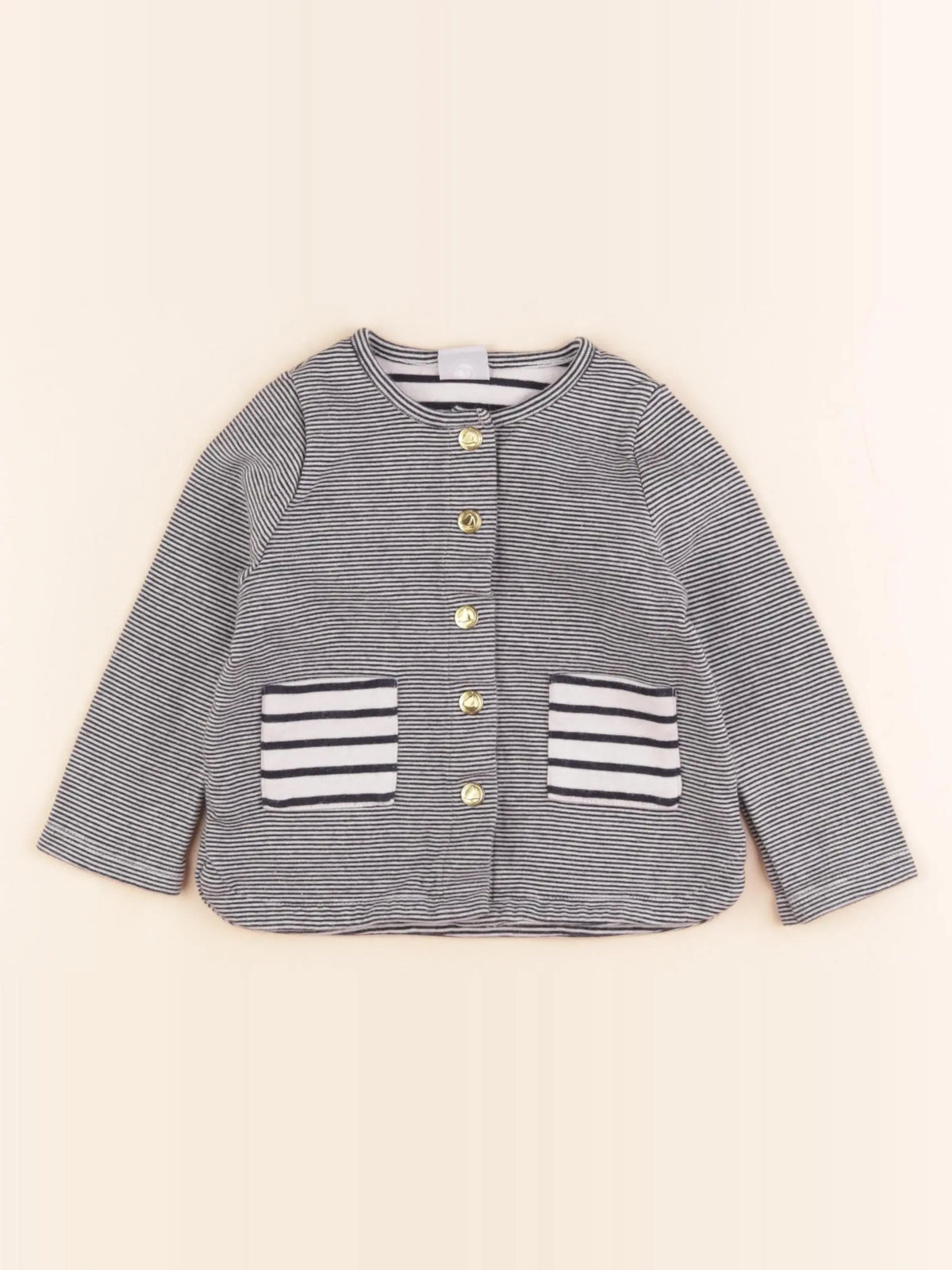 Petit Bateau - gilet gris - 18 mois