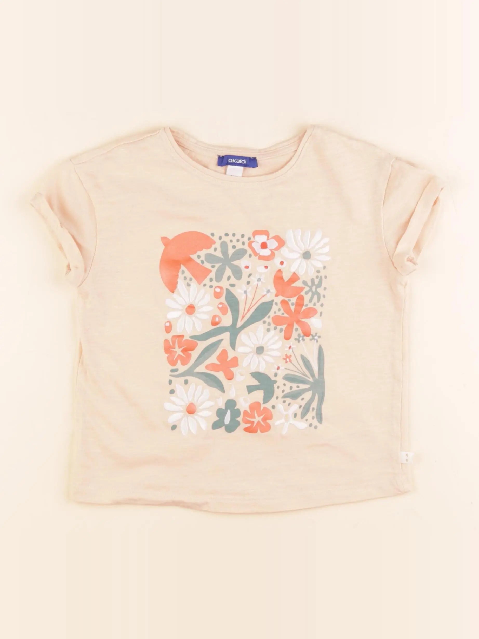 Okaidi - tee-shirt orange - 6 ans