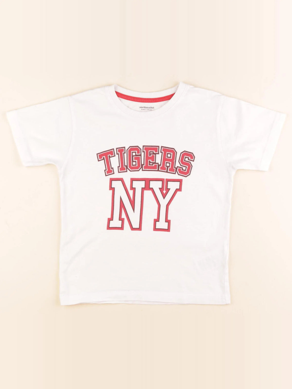 Vertbaudet - tee-shirt blanc - 6 ans