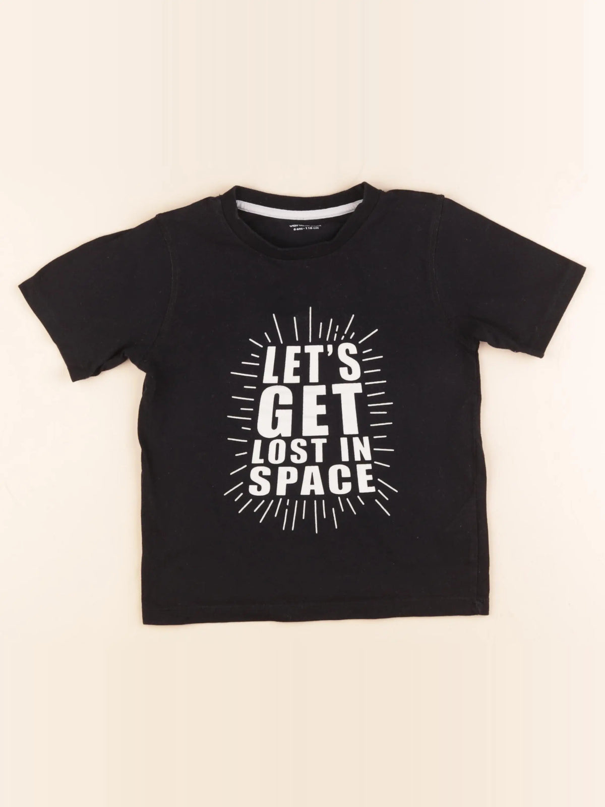 Vertbaudet - tee-shirt noir - 6 ans