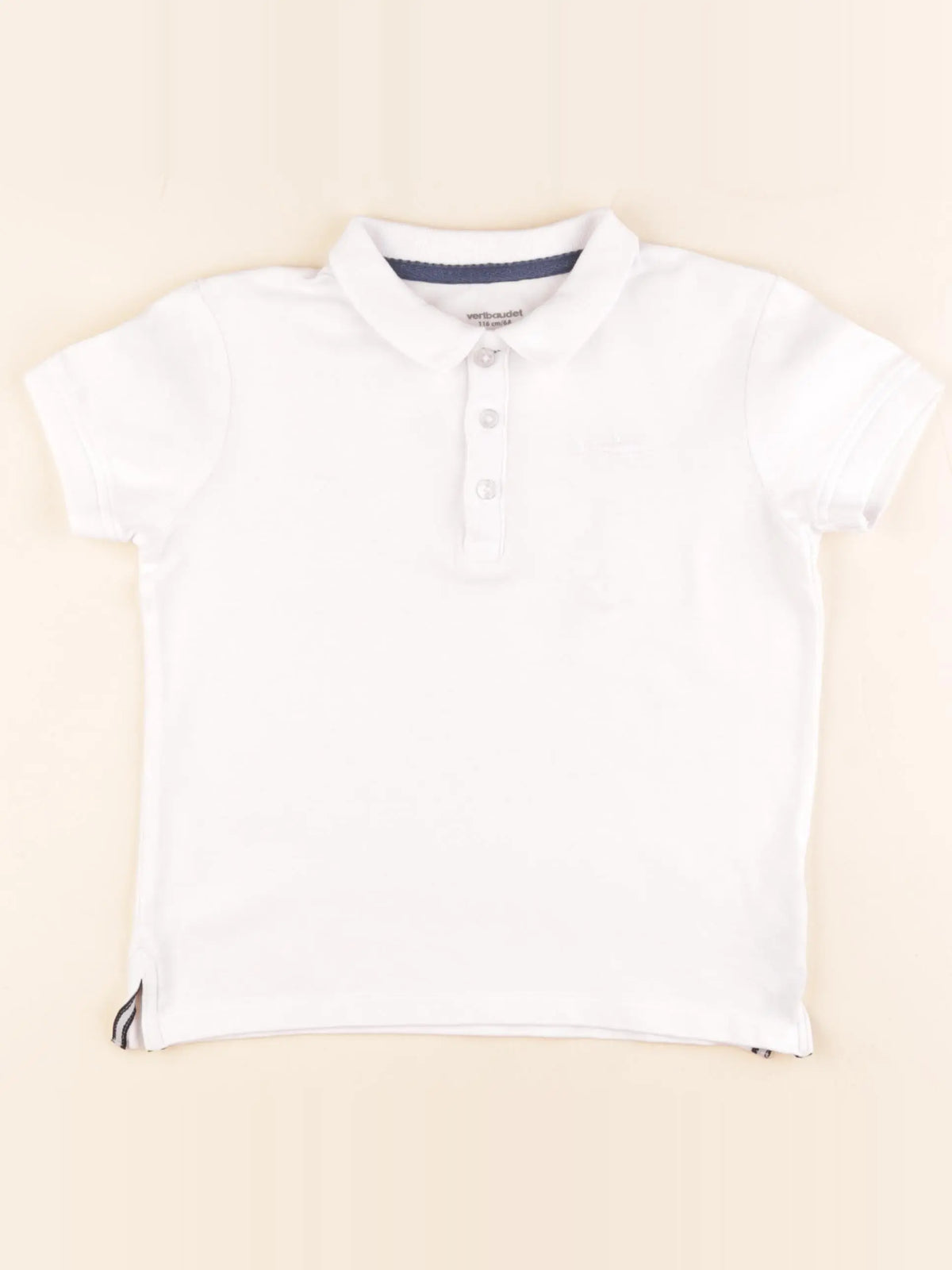 Vertbaudet - polo blanc - 6 ans