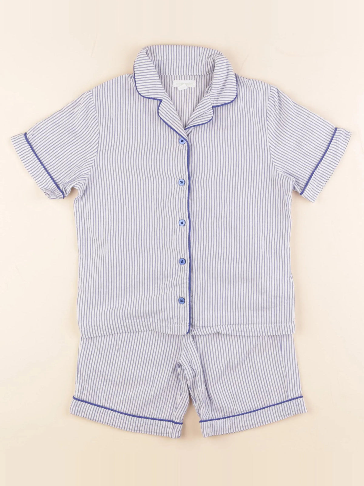 Vertbaudet - pyjama coton bleu - 4 ans