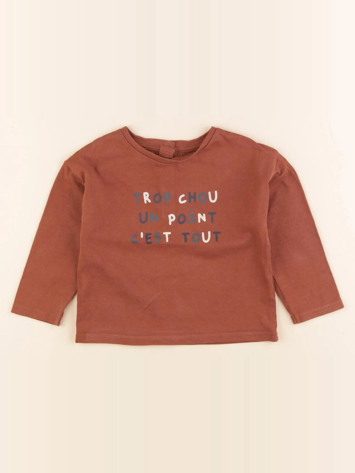 Vertbaudet - tee-shirt marron - 24 mois