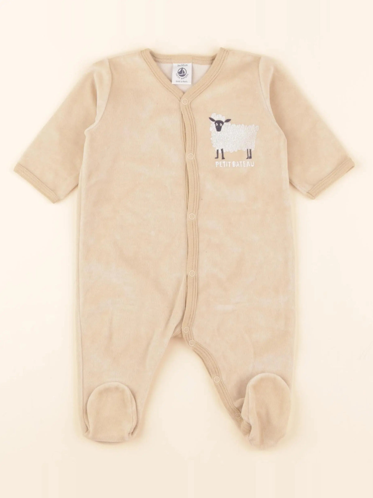 Pyjama velours beige