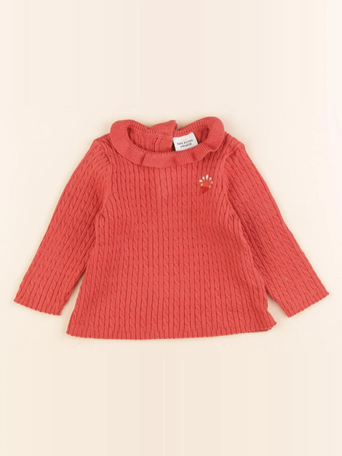 Tape à l'oeil - pull rouge - 6 mois