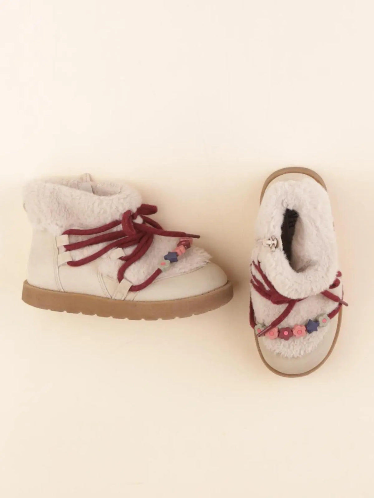 Zara - boots beige, rouge - pointure 25