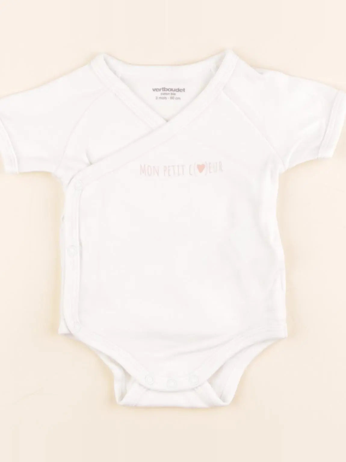 Vertbaudet - body blanc - 3 mois