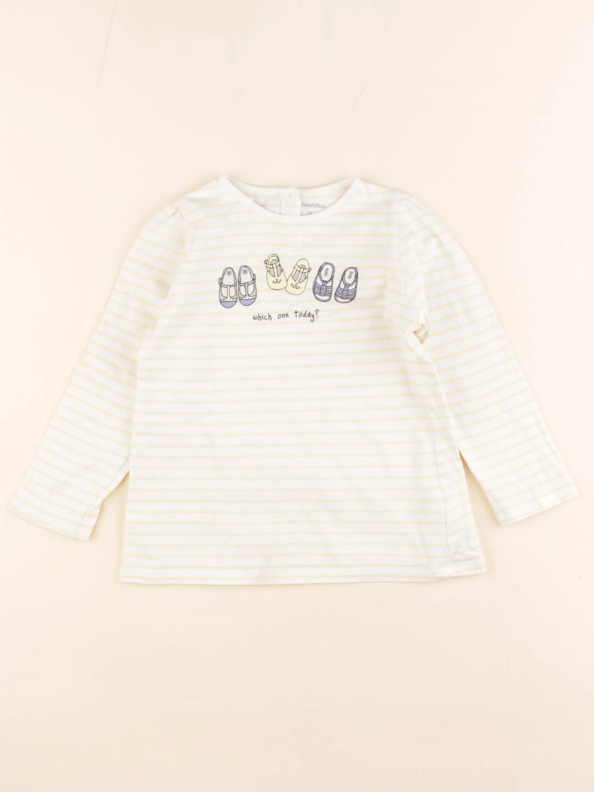 Boutchou - tee-shirt blanc, jaune - 24 mois