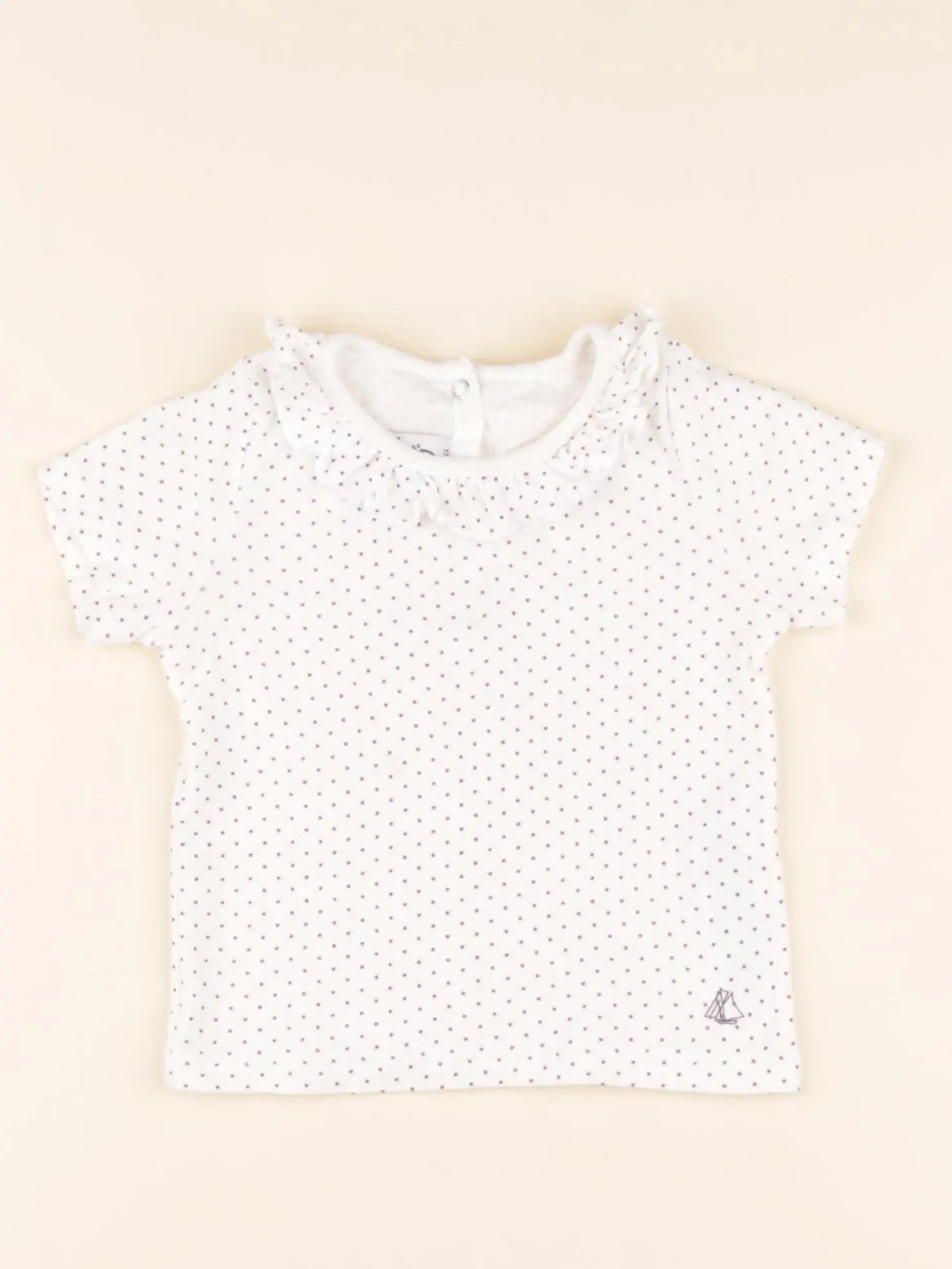 Tee-shirt blanc, violet