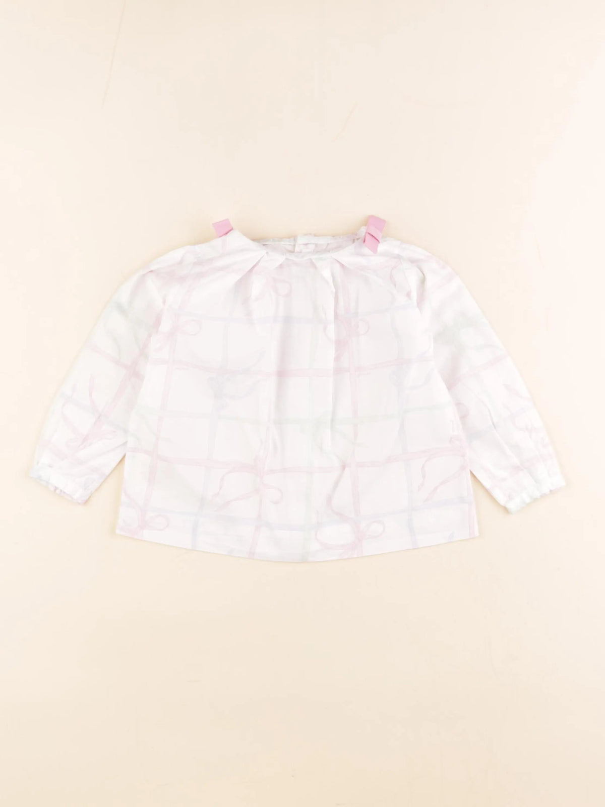 Jacadi - blouse blanc, rose - 12 mois