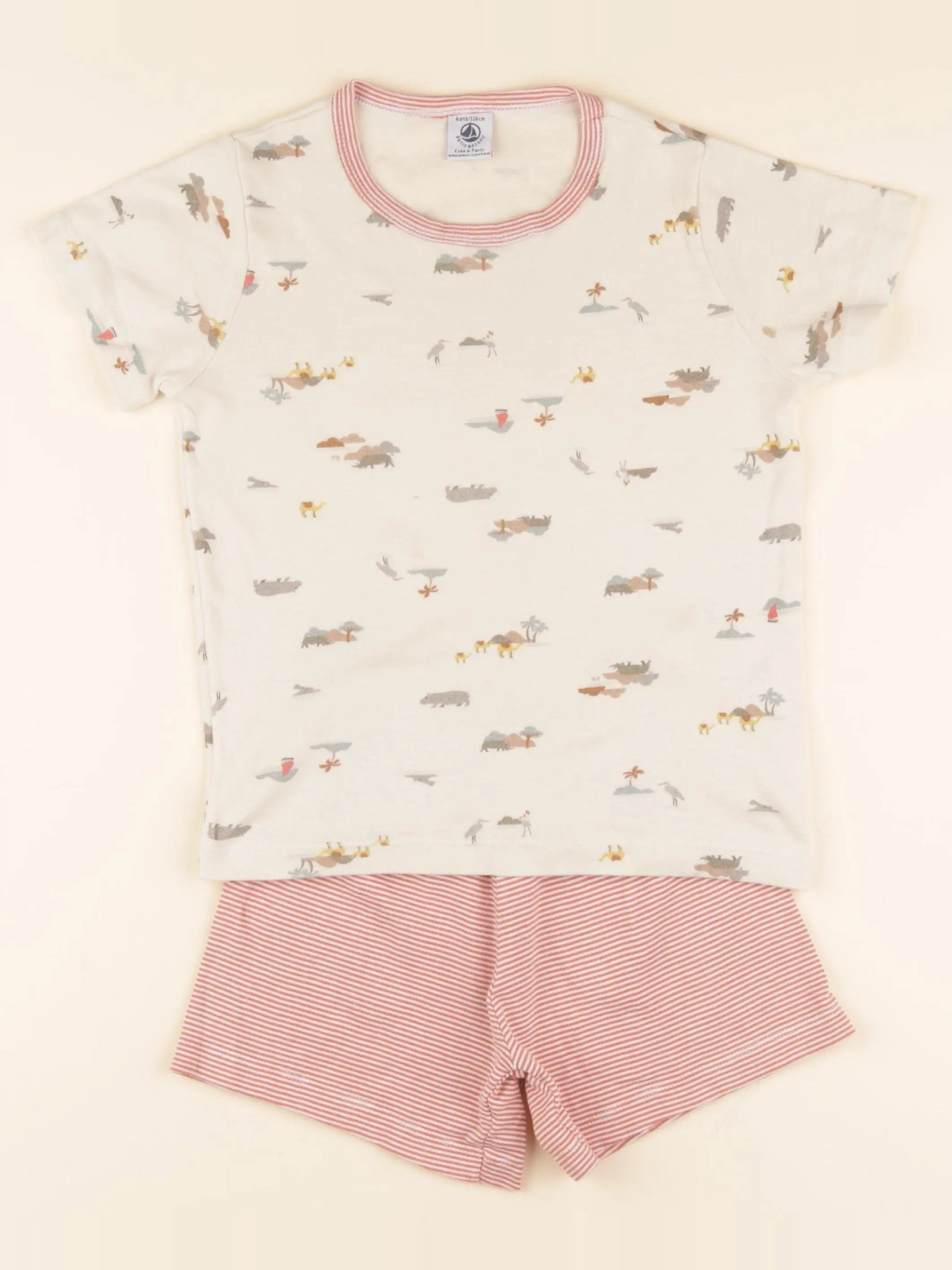 Pyjama coton beige