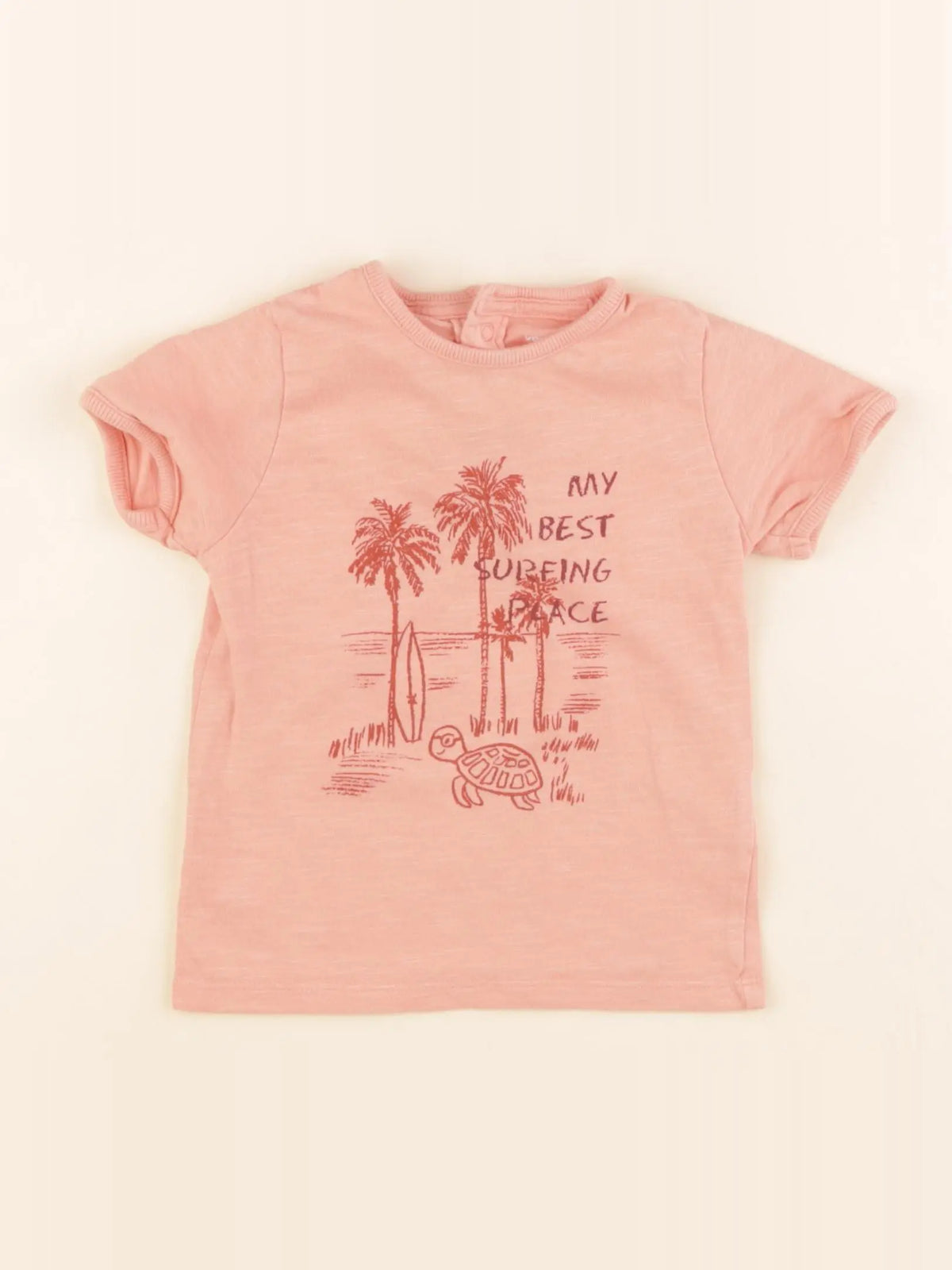 Vertbaudet - tee-shirt rose - 12 mois