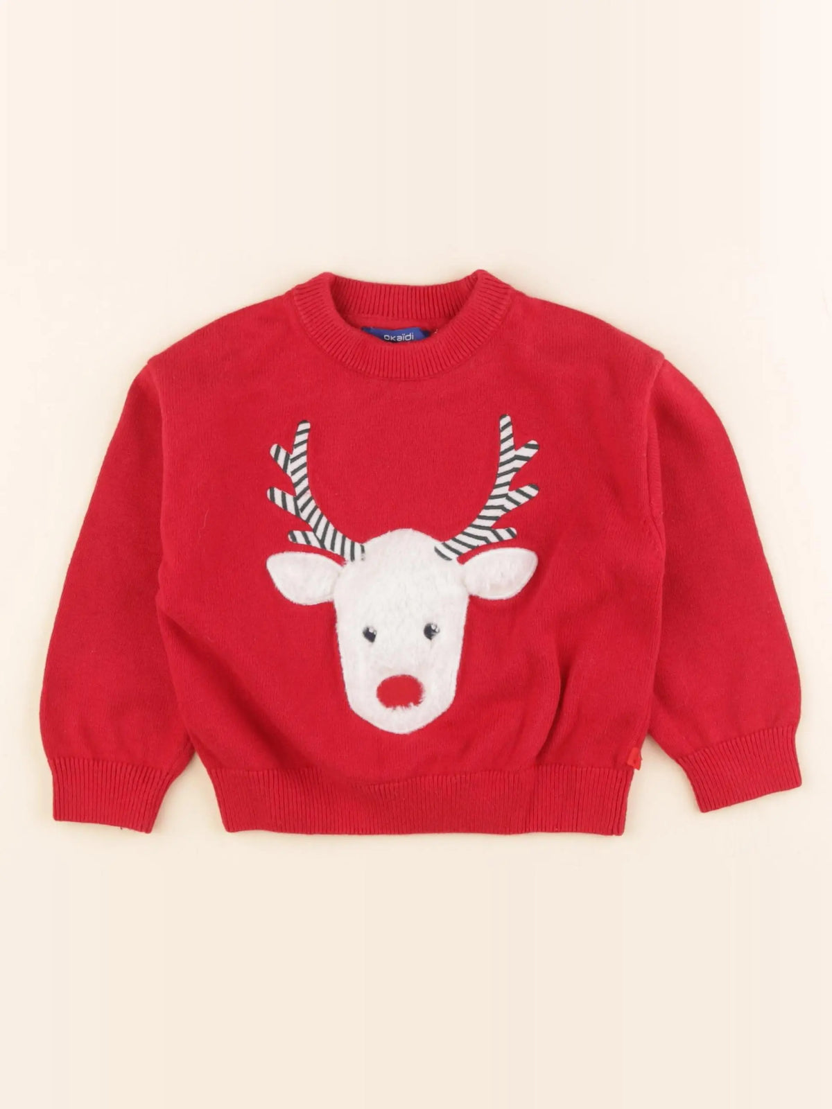 Okaidi - pull rouge - 3 ans