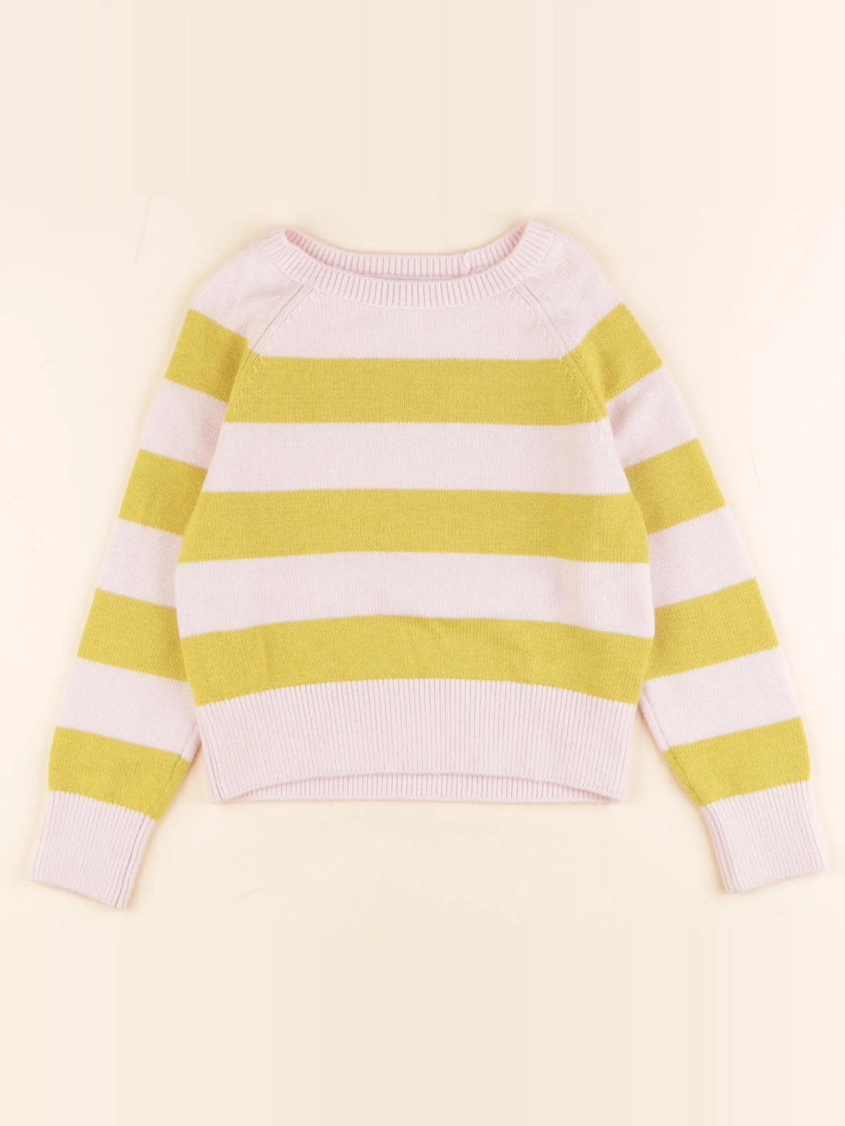 Jacadi - pull jaune, rose - 6 ans