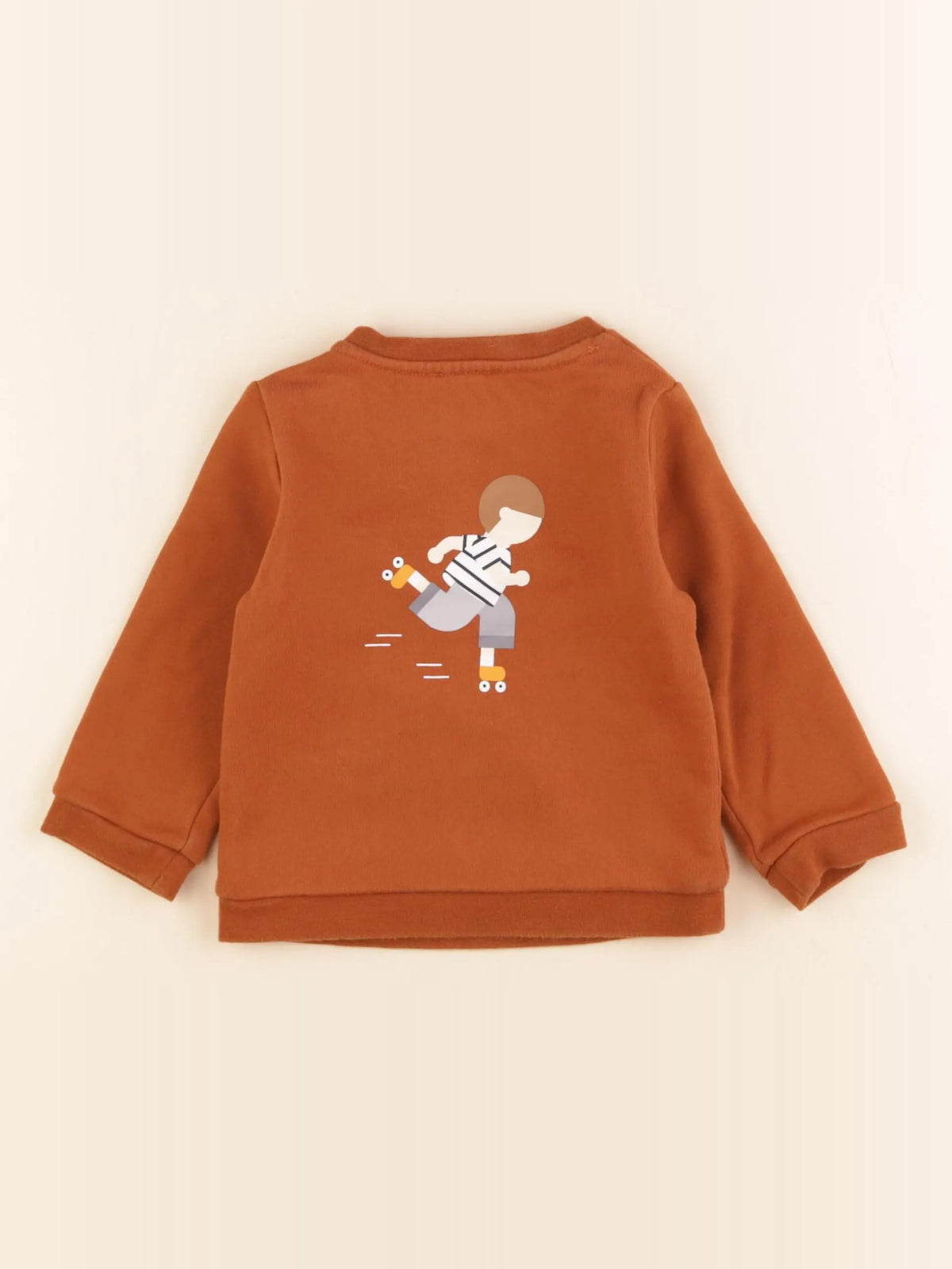 Jacadi - sweat imprimé au dos marron - 18 mois
