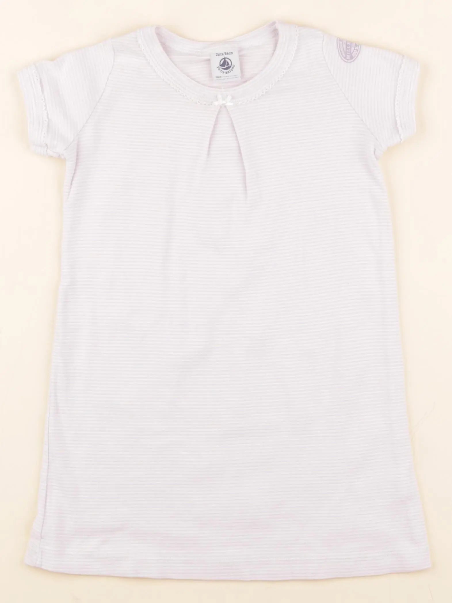 Chemise de nuit coton violet