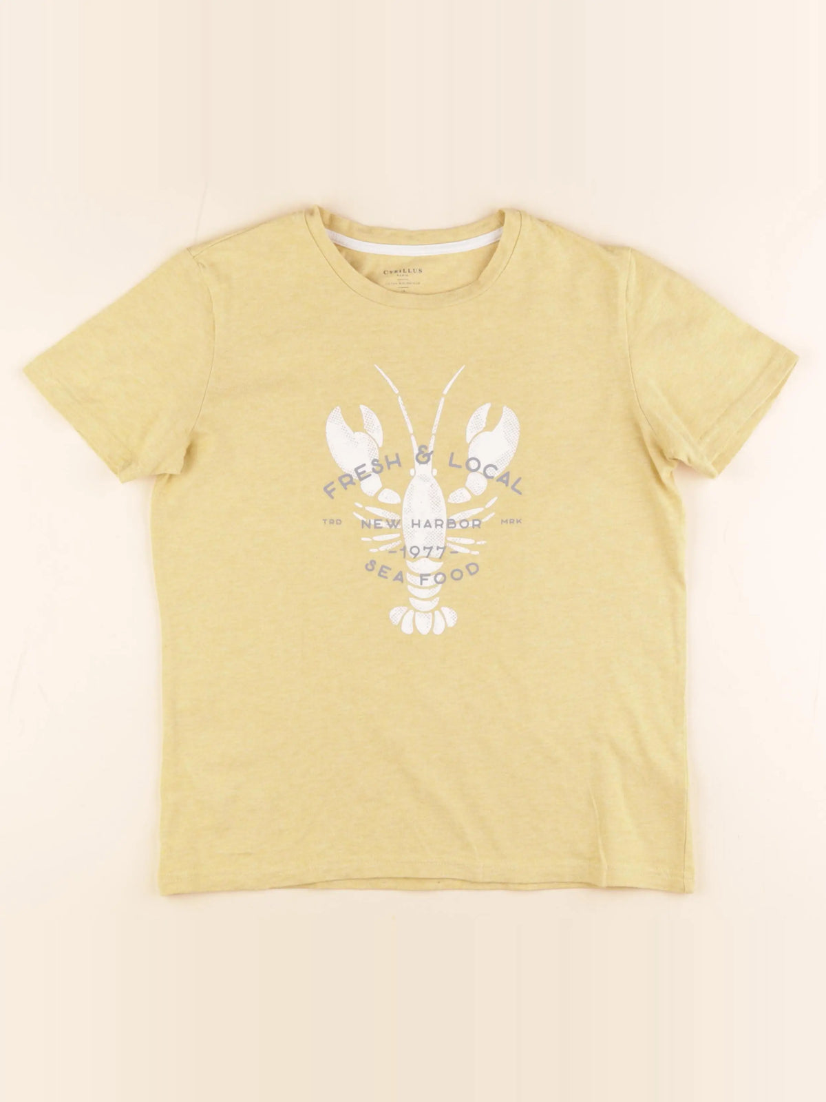 Cyrillus - tee-shirt coton jaune - 12 ans