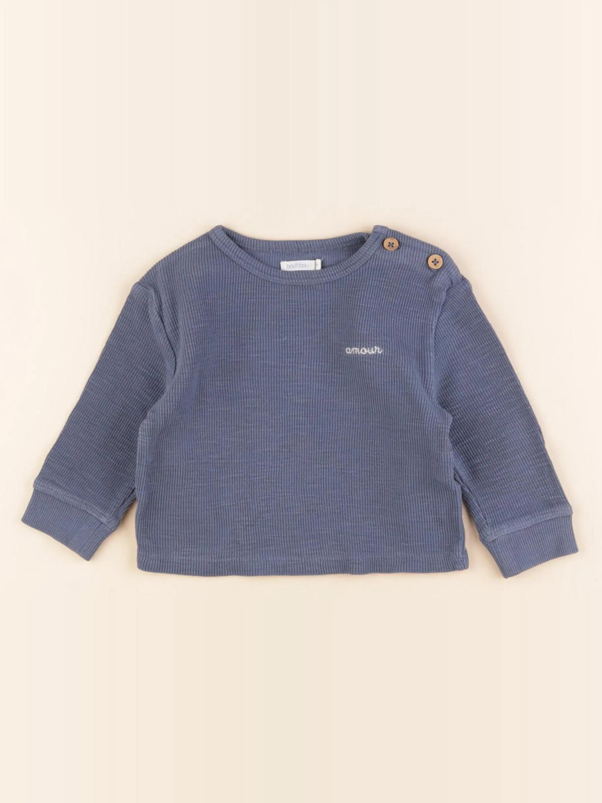 Boutchou - sweat bleu - 9 mois